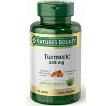 Nbty Inc. Natures Bounty Turmeric Herbal Supplement Capsules 538Mg 45Ct