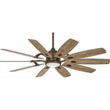 Minka' Aire Barn 65 in. LED Indoor Bronze Smart Ceiling Fan With Remote Control, Heirloom Bronze