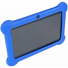 Kids Safe 7" Quad-Core Tablet 512M+8Gb Wifi Dual Cameras Kid-Proof Case With US Plug (Blue)