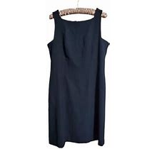 Liz Claiborne Black Sheath Dress Petite 12 Sleeveless Fully Lined
