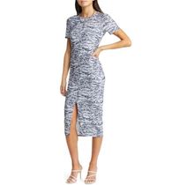Open Edit Knit Midi Dress In Blue Blizzard Dye Dive At Nordstrom, Size Small