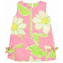 Pre-Owned Lilly Pulitzer Girls Pink | Green Dress Size: 2T