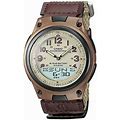 Casio Men's Illuminator World Time Analog & Digital Databank Chronograph Watch - AW80V-5BV, Brown