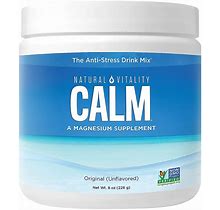 Natural Vitality Calm, Magnesium Citrate Supplement, Anti-Stress Drink Mix Powder, Unflavored - 8 Ounce (Packaging May Vary)