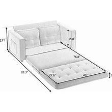 3 Fold Convertible Futon Couch Sleeper Space-Saving Loveseat Pull Out Bed
