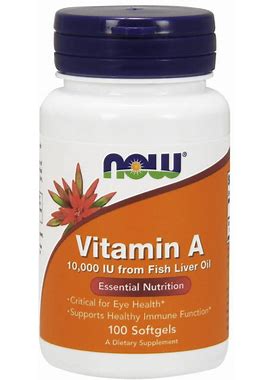 Now Foods Vitamin A 10,000 IU 100 Softgels