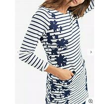 Joules Dresses | Joules Quinn Long Sleeve Floral Stripe Tunic Dress | Color: Black | Size: 6