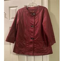 Womens Ruby Rd Red Dress Jacket Size 8