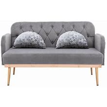 Mercer41 Zacarizacari 55.23" Upholstered Sofa Modern Sofa Living Room Couch Living Room Sofa Comfy Couch In Gray | Wayfair
