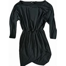 Victoria's Secret Dresses | Victoria Secret Black Faux Wrap Mini Dress | Color: Black | Size: Xs