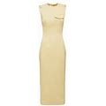 Prada Women's Stretch Natté Dress - Yellow - Size 4