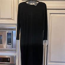 Vince Dresses | Vince Black Straight Black Long Sleeve Dress Large | Color: Black | Size: L