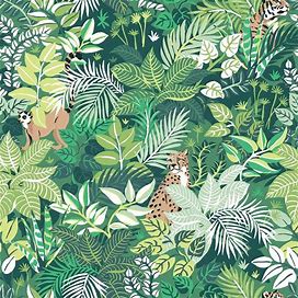 Green Sage Tropical Oasis Peel And Stick Wallpaper Sample