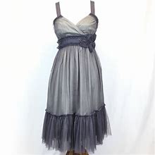 Anthropologie Dresses | Moulinette Soeurs Lavender Gray Pockets Dress Sz.2 | Color: Gray/Purple | Size: 2