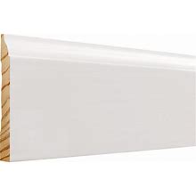 RELIABILT 9/16-In X 3-1/4-In X 10-Ft Colonial Primed Pine 623 Baseboard Moulding In White | 62310FJPMD