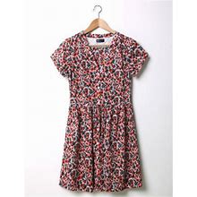 NWT $59 GAP Multicolor Floral Washable Lined Summer Work Dress 0 Xsmall