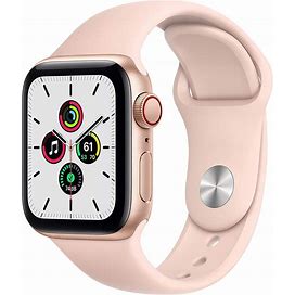 Apple Watch SE (GPS + Cellular, 40Mm) - Gold Aluminum Case With Pink Sand Sport Band (Renewed)