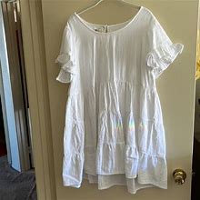 Billabong Dresses | White Babydoll Dress | Color: White | Size: L