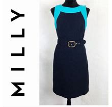 Milly Of New York Dresses | Milly New York Wool Knit Sleeveless Sheath Dress | Color: Blue | Size: 6