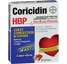 Coricidin HBP Cold And Cough Relief Each