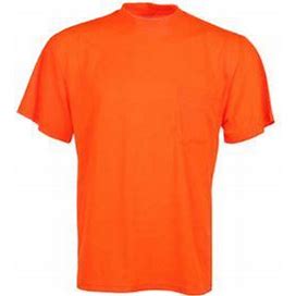 GSS Safety 5502 Moisture Wicking Short Sleeve Safety T-Shirt With Chest Pocket - Orange, Large
