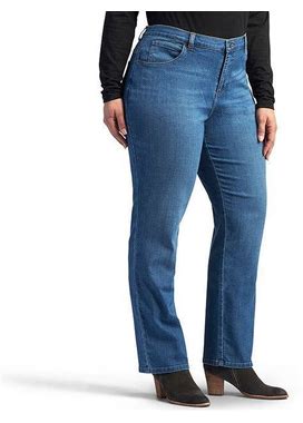 Plus Size Lee® Relaxed Fit Straight-Leg Jeans, Women's, Size: 20 - Regular, Dark Blue