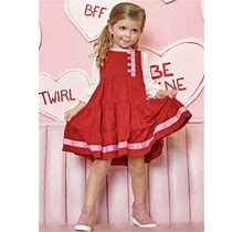 Girls Matilda Jane Lets Go Together Heart Eyes Dress Size 4 With Tag