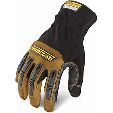 Ironclad Ranchworx Work Gloves RWG2, Premier Leather Work Glove, Performance Fit, Durable, Machine Washable, RWG2-02-S, Brown/Black, Small (Pack Of