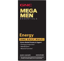 GNC Mega Men Essentials Energy One Daily Multi - 60 Caplets (60 Servings)