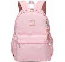 Caran.Y Kids Backpack Girls And Boys Classic School Backpack Light Weight Two Size Multi-Pocket Pink Suitable For Ages 6+ And Above(Pink)