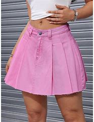 Image result for Pink Denim Skirt