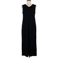 Talbots Casual Dress - Maxi V-Neck Sleeveless: Black Dresses - Women's Size Medium Petite