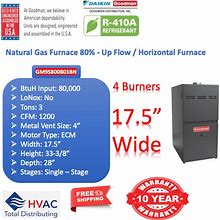 Goodman 80% AFUE 80,000 BTU Single Stage Upflow Gas Furnace GM9S800803BN