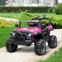 Lowestbest Pink 12 V Off-Road UTV Powered Ride-On