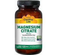 Country Life Magnesium Citrate 250 Mg 120 Tablets