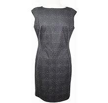 Chaps Dresses | Ralph Lauren Chaps Grey/Black Plaid Short Sleeve Shift Dress | Color: Black/Gray | Size: L