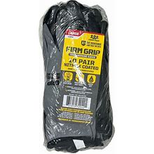 Firm Grip Large Nitrile Work Gloves Size L (10 Pairs) - Black