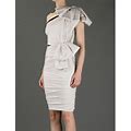 Lanvin One Shoulder Ruched Dress W/Bow (Size 36/4) - Msrp $5,150.00
