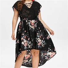 Nwt High Low Dress | Color: Black/Pink | Size: 2X