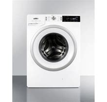 Summit SLW241W 2.3 Cu Ft Front Load Washer W/ Glass Window - 14 Settings, 208-240V/1Ph, White