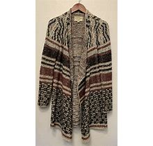 Lucky Brand Long Open Front Cardigan Sweater Loose Size Small