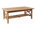 Mendocino Teak Wood Outdoor Patio Coffee Table With Shelf By World Market