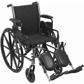Drive Medical Cruiser III Wheelchair With Flip Back, Removable Desk Arms, Leg Rests 18" Seat - 1.0 Ea