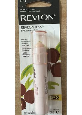 New REVLON Kiss Lip Balm Stick, Tropical Coconut 10, SPF 20, 0.09 Oz 010