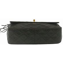 Chanel Black Leather Shoulder Bag Authentic