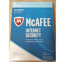 Mcafee Internet Security 2017 For 1 Year 3 Devicessealed Retail Pack