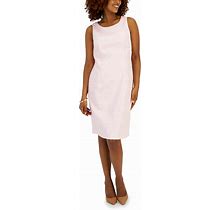 Kasper Women's Textured Empire-Seamed Sheath Dress - Tutu Pink - Size 6