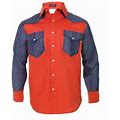 Flame Resistant FR Shirt 88/12 Cotton Nylon Blend 7 Oz Twill - Western Style - 2 Tone