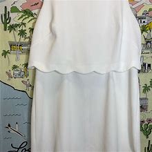 Roz & Ali Dresses | Roz & Ali White Knee-Length Dress | Color: White | Size: 16