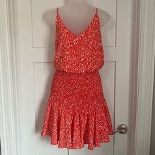 She + Sky Dresses | Red Hot Smocked Sun Dress | Color: Red/White | Size: L